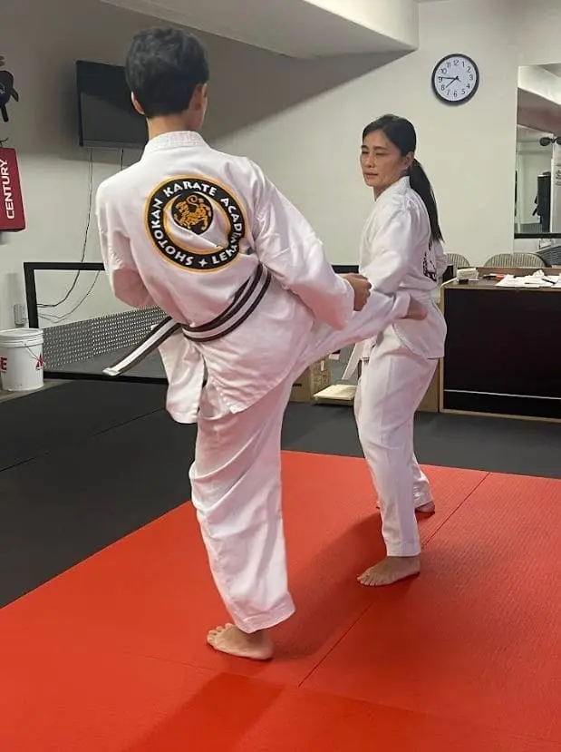 students sparring for martial arts lessons