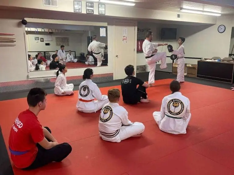 group martial arts class environment